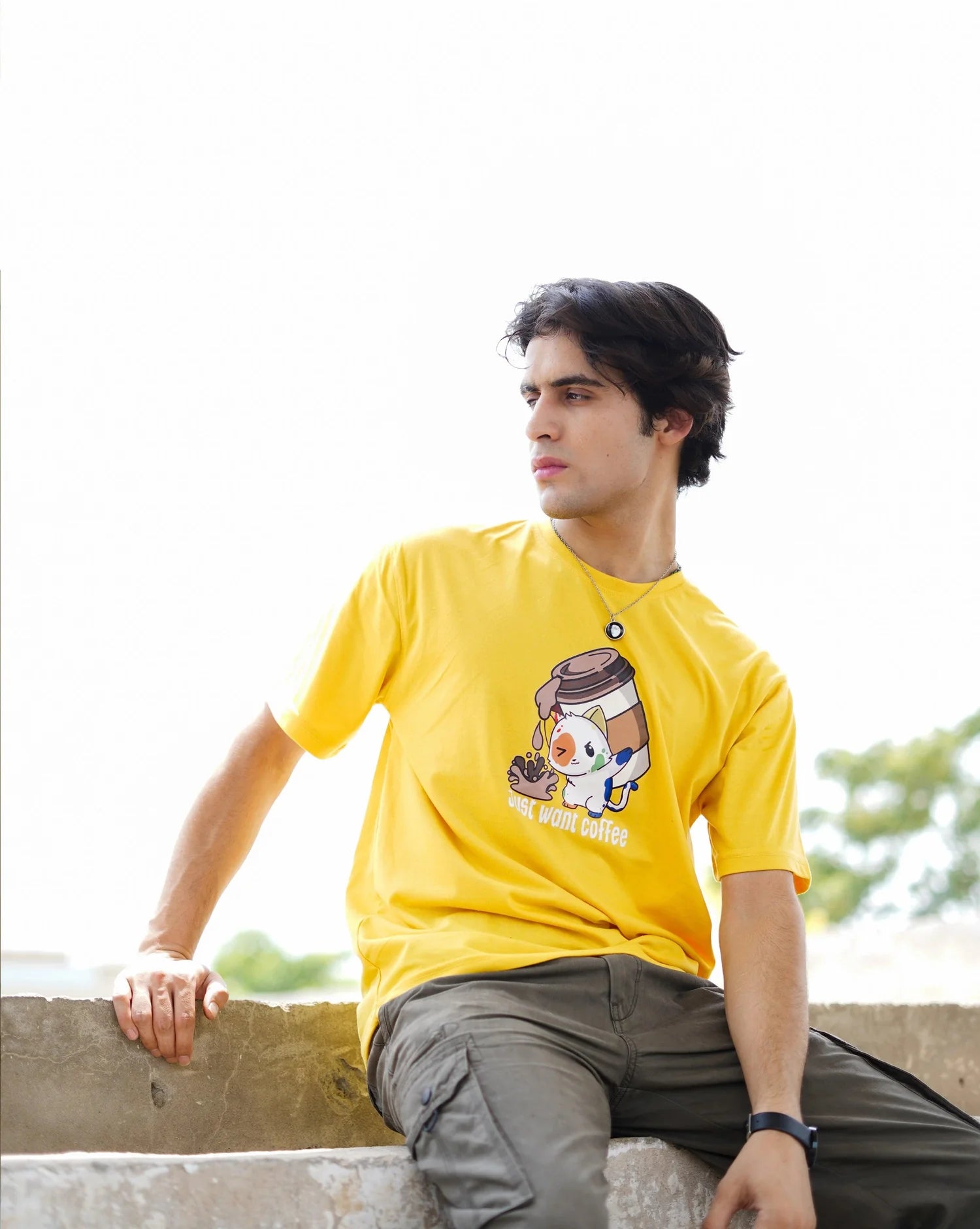 Oversize Coffee H/S T-Shirt